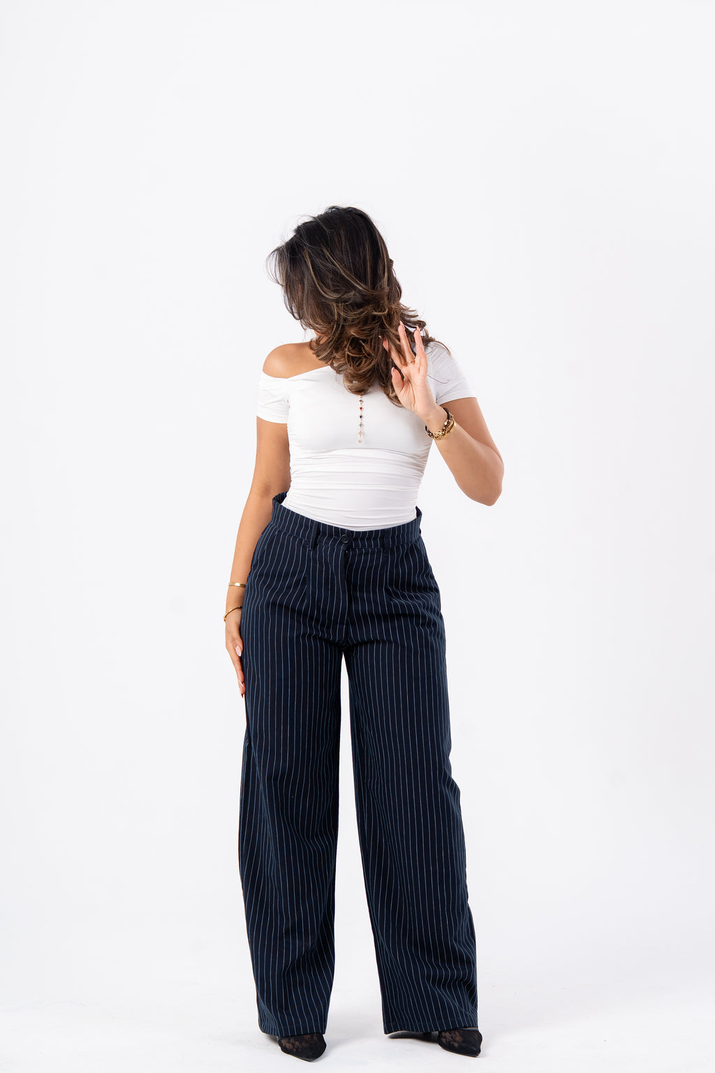 Off shoulder white