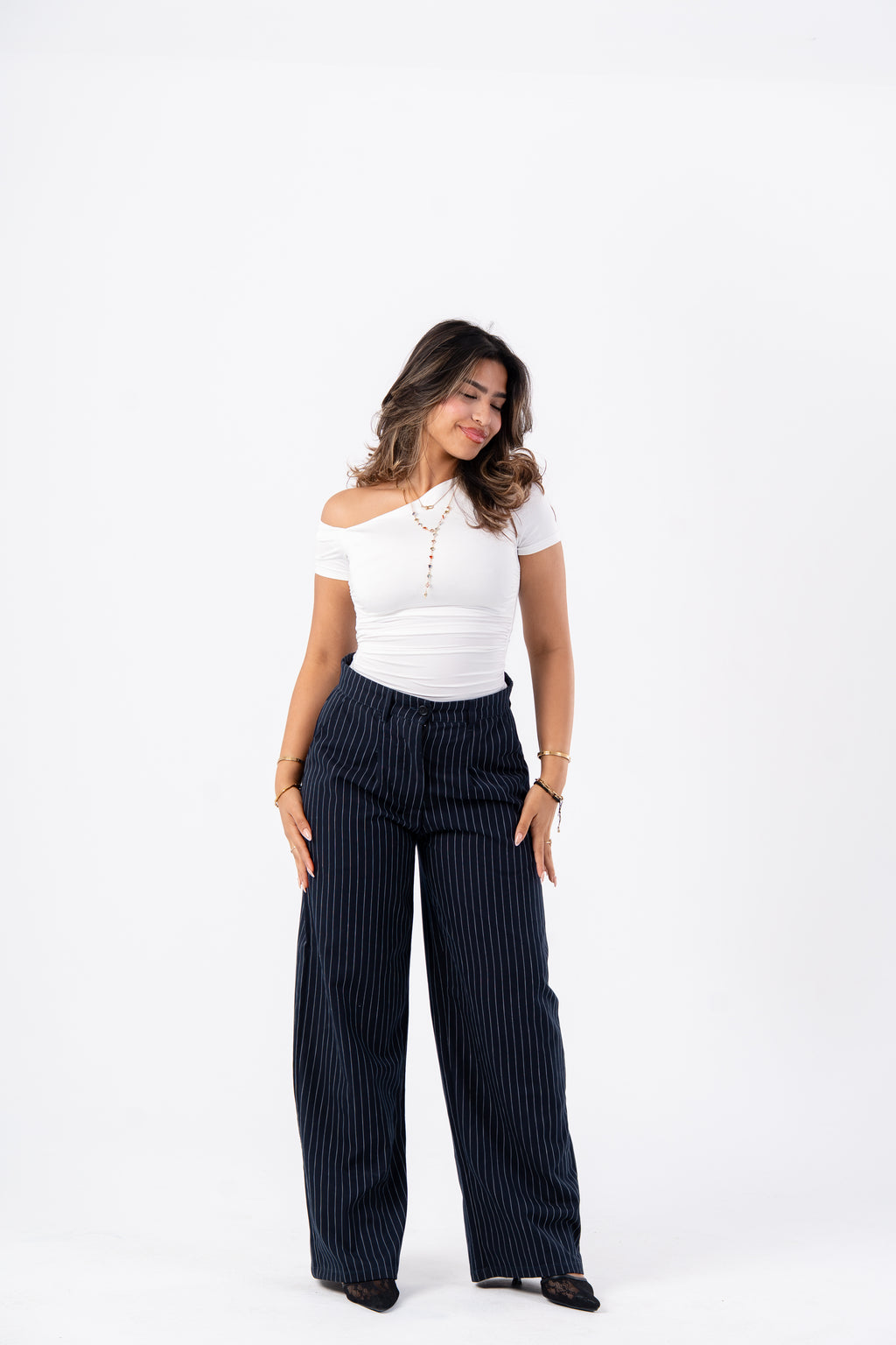 Off shoulder white
