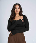 Classic Lace Edge Top Black