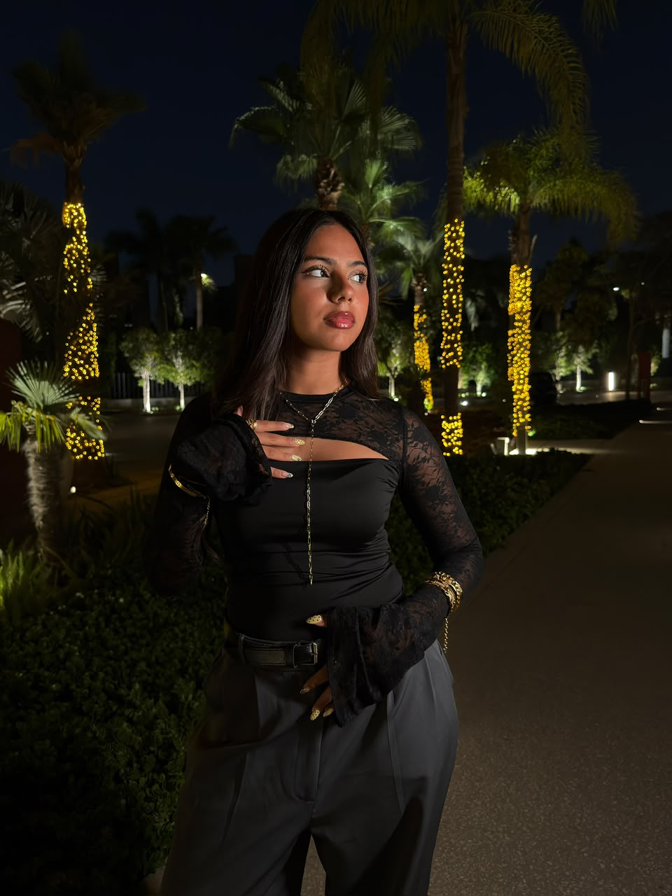Lace Top Black Long sleeves